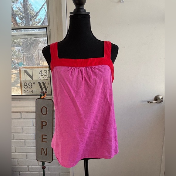 Boden Square Neck Santorini Linen Blend Sleeveless Blouse - Picture 1 of 9